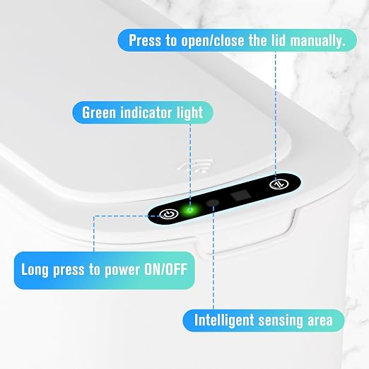 Cesun Automatic Motion Sensor Bathroom Trash Can - Image 3