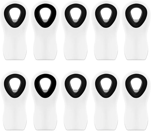 10 Pack Magnetic Chip Clips, Bag Clips, Food Clip, Plastic White Snack Clip by WUDIME