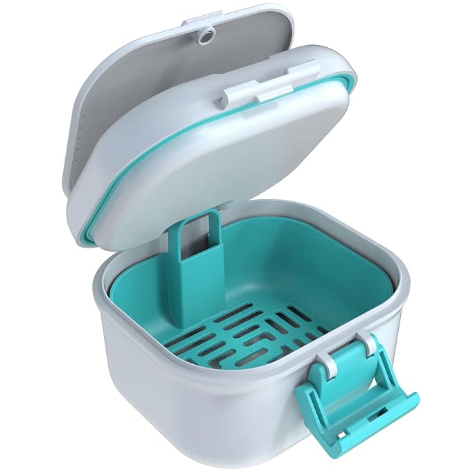 ARGOMAX Leak Proof Denture Bath Cup, Portable Soaking Denture Box, Denture Bath by ARGOMAX