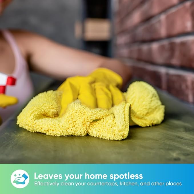 HOMEXCEL Yellow Microfiber Cleaning Cloth, 12 Pack Premium Microfiber Towels - Image 3