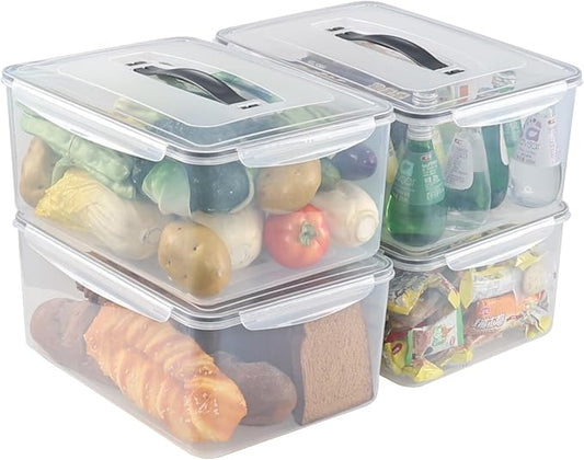 4-Pack 14.5 L Food Sealed Storage Container, Plastic Boxes - Image 2