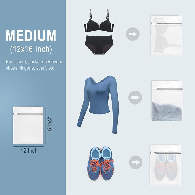 Muchfun 3Pcs Durable Fine Mesh Laundry Bags - Image 6