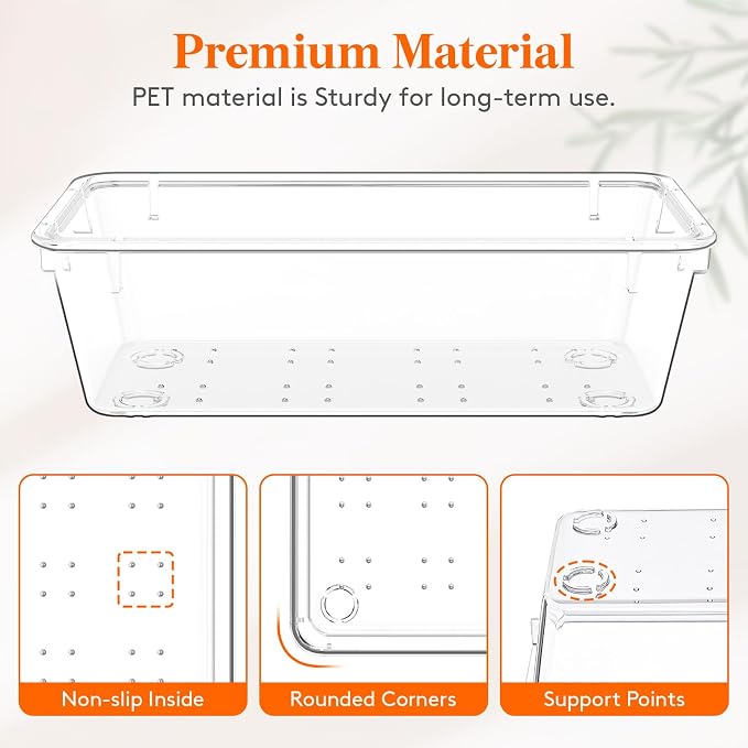 Lifewit 15 Pcs Large Bathroom Drawer Organizers, 3 Sizes Clear Plastic Storage - Image 4