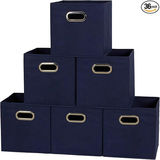 Household Essentials 81-1 Foldable Fabric Storage Bins | Set of 6 Cubby Cubes by HouseholdEssentials