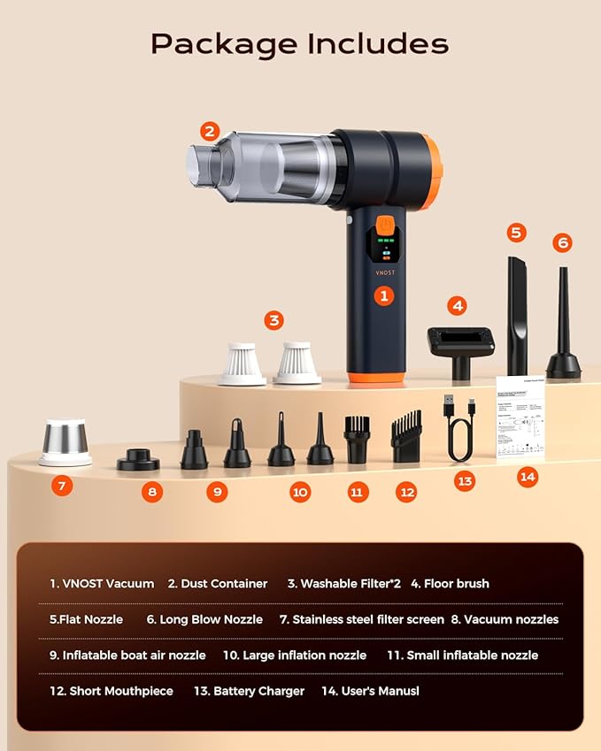 Car Vacuum Portable Cordless, Handheld Vacuum Cordless - Image 6