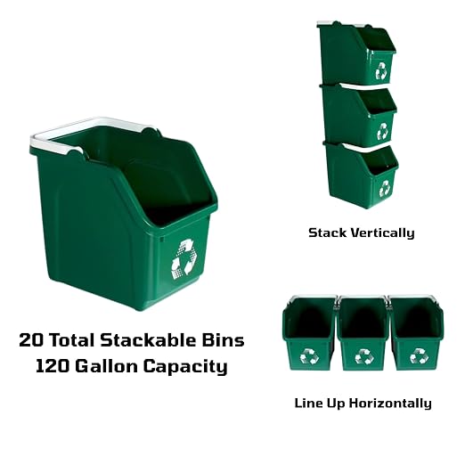 6 Gallon Stackable Recycling Bins - Image 2
