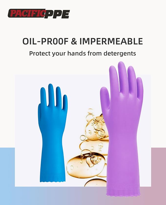 PACIFIC PPE 2 Pairs Dishwashing Cleaning Gloves - Image 5