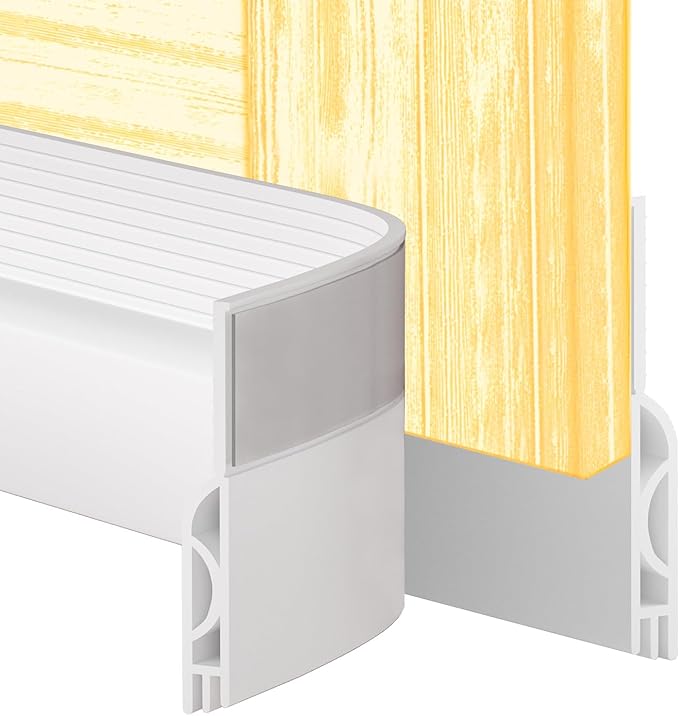 Door Draft Stopper, Door Sweep for Bottom of Door, Weather Stripping Door Seal by Zibian