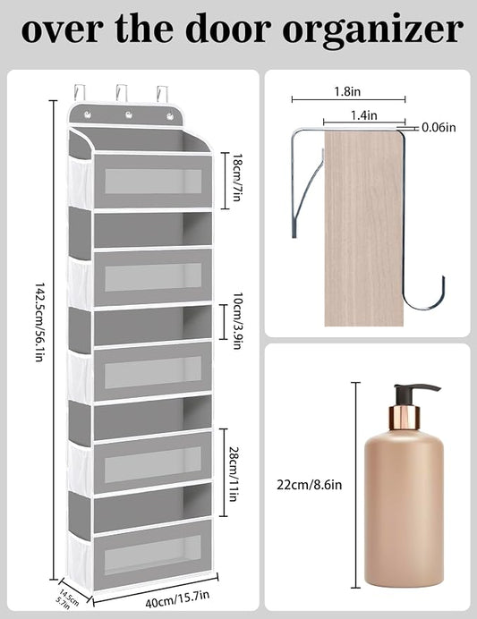 Over The Door Organizer, 5 Shelves Closet Door Hanging Organizer - Image 2