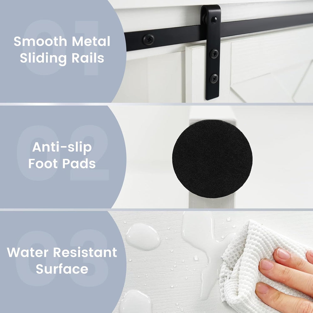 GIANTEX Over The Toilet Storage Cabinet - Freestanding Bathroom Organizer wit...
