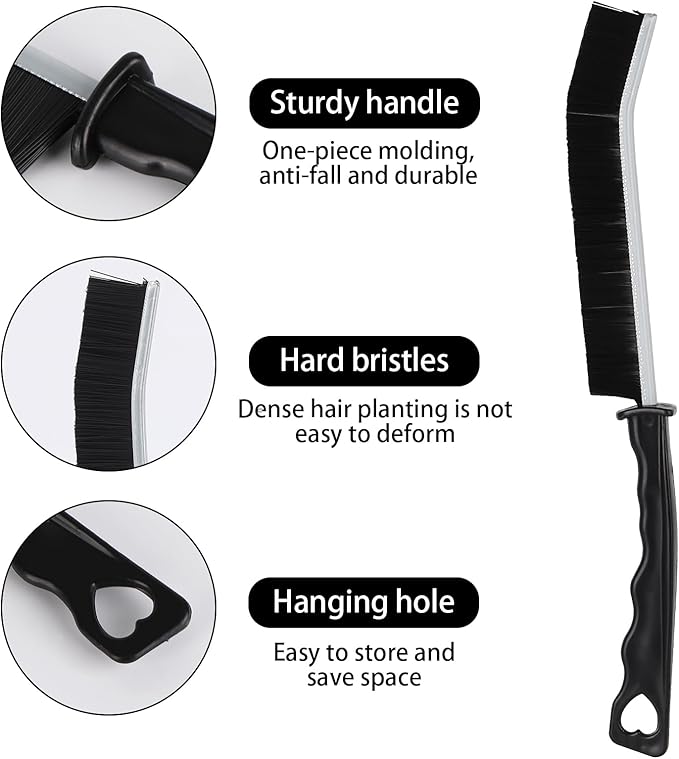 12Pcs Hard Bristle Crevice Cleaning Brush, Grout Cleaner Brush - Image 2