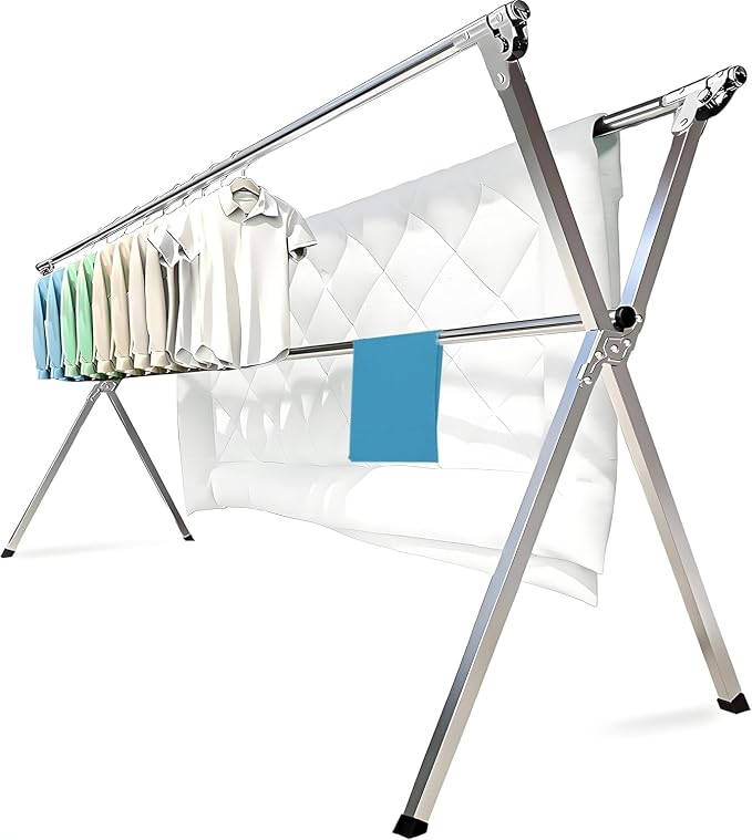Clothes Drying Rack Folding Indoor Outdoor, Foldable Portable Laundry Drying - Image 8