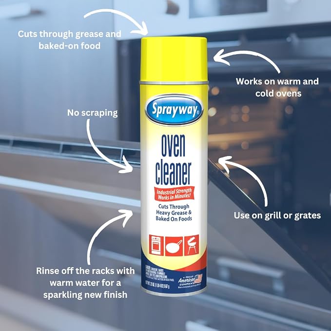 Sprayway Oven Cleaner Aerosol Spray, Cuts Through Grease & Baked-On Food | No - Image 4