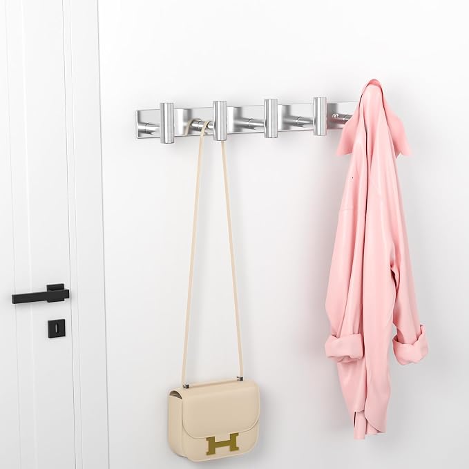 PMMASTO Coat Rack Wall Mounted, 5 "T Shaped Wall Hooks - Image 5