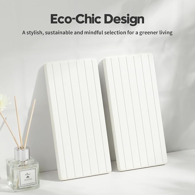 2PCS Water Absorbing Stone Drying Tray Mat - Image 7