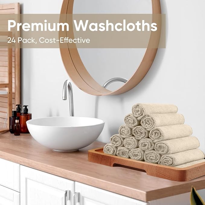 HOMEXCEL Microfiber Washcloths 24 Pack, Highly Absorbent and Soft Face Towel - Image 7