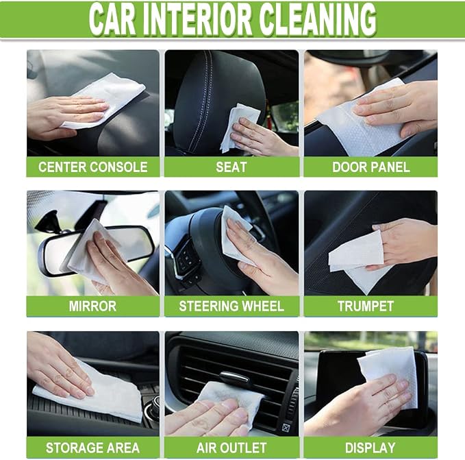 Air Jungles All Purpose Car and Home Cleaning Wipes 70 Count, Extra Large 8" x - Image 5