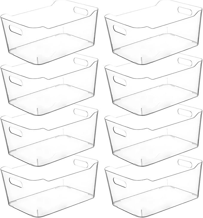 Clear Extra Large Plastic Storage Bins, Pantry Organizers and Storage by CONTROLKITCHEN