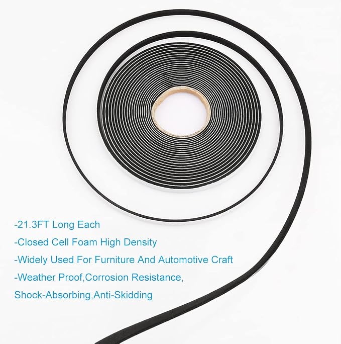 Seal Foam Tape, 1/4 Inch W x 1/16 Inch T Weather Stripping - Image 6