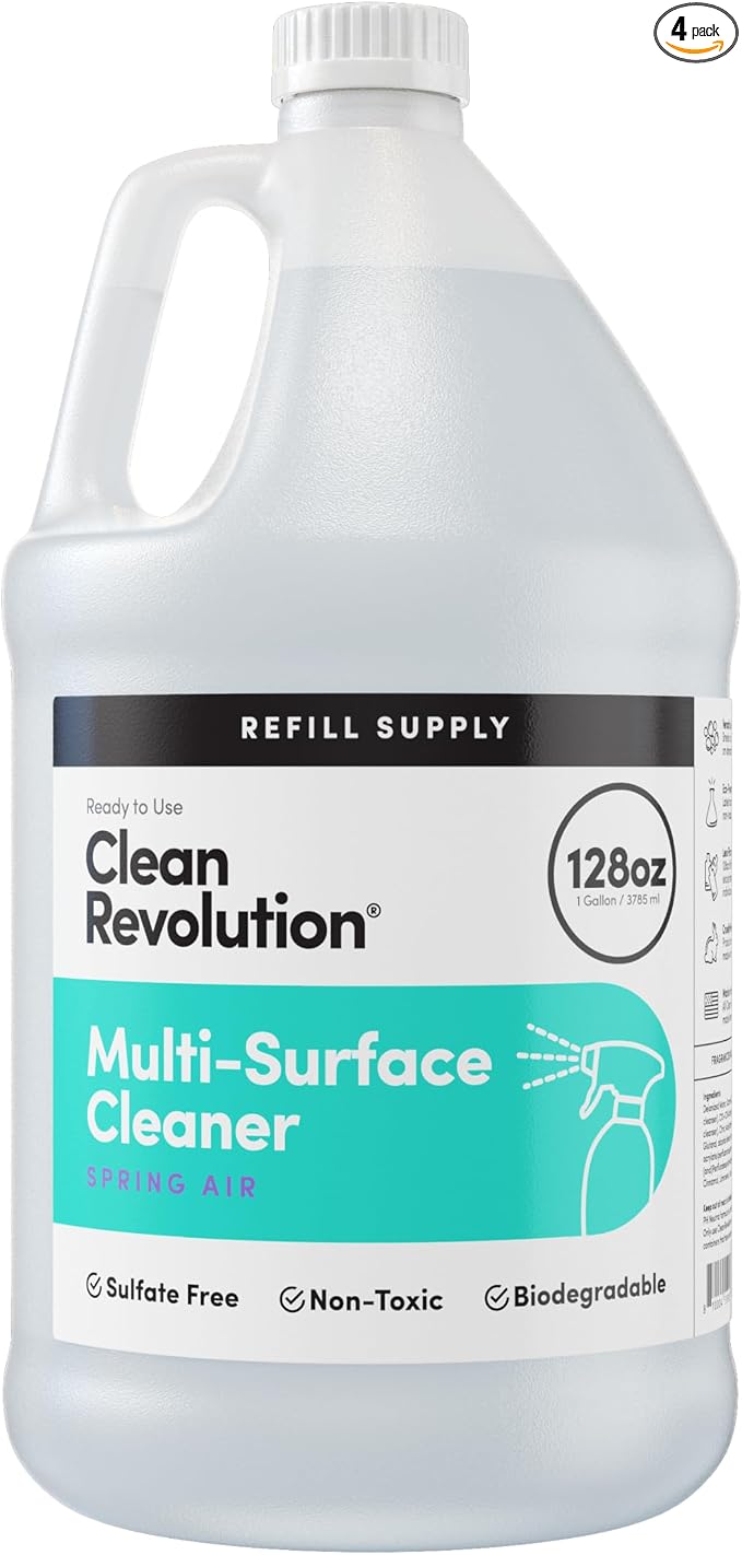 Clean Revolution Multi Surface Cleaner Refill Supply, Eco-Friendly & Plant-Based by CleanRevolution