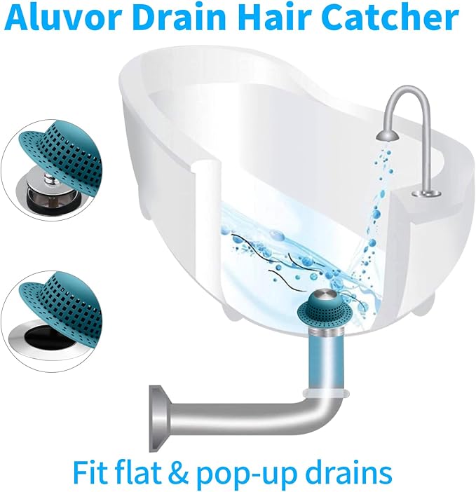 Shower Drain Hair Catcher, Bathtub Drain Cover Foldable Silicone Shower & Tub - Image 3