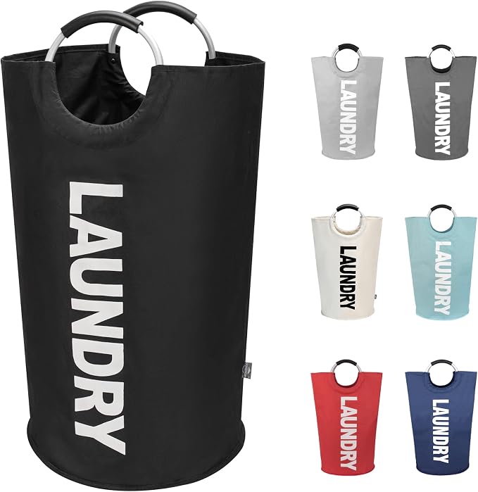 DOKEHOM 90L Large Laundry Basket, Collapsible Laundry Bag, Freestanding Tall by DOKEHOM