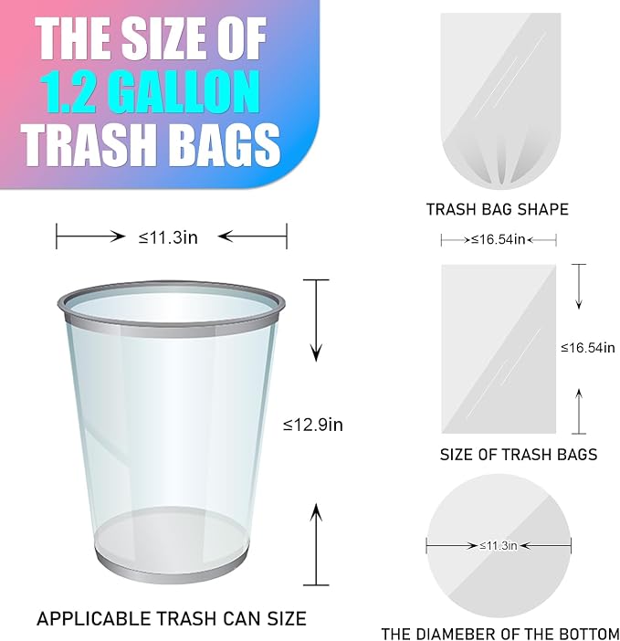 300 Count 1.2 Gallon Trash Bags - Image 3