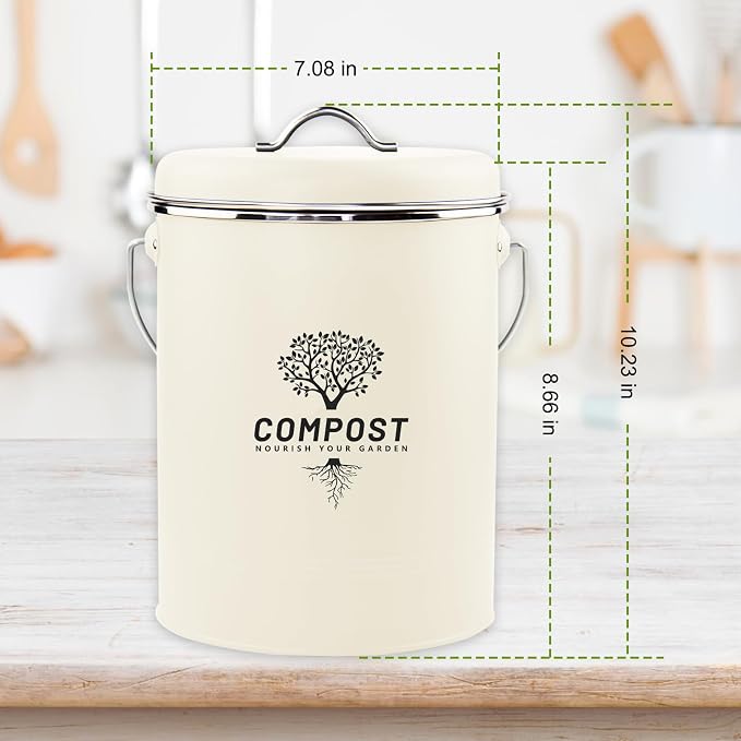 Kitchen Countertop Compost Bin, Odor Resistant Indoor Compost Bin - Image 2