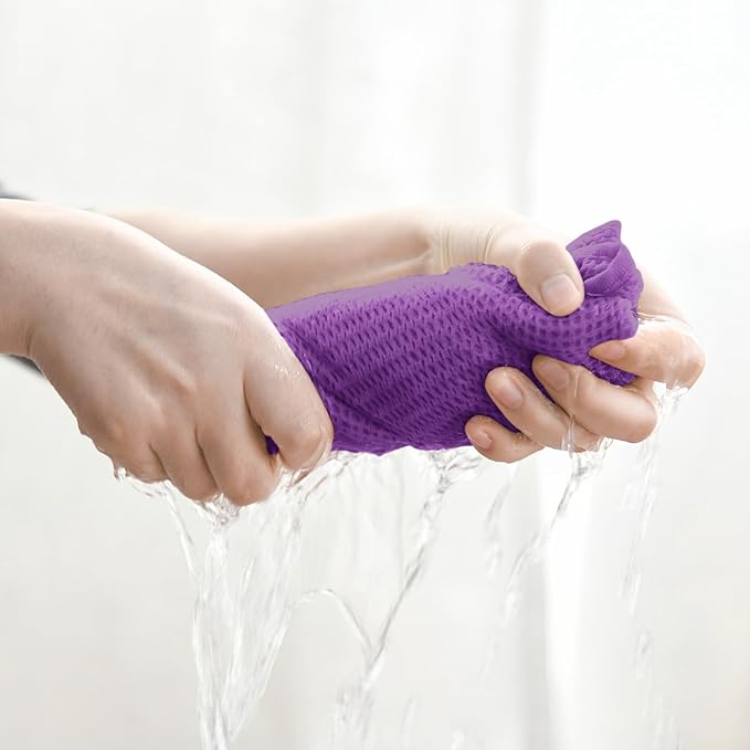 Artoid Mode 100% Cotton Purple Waffle Weave Kitchen Dish Cloths, 13x28 Inch - Image 5