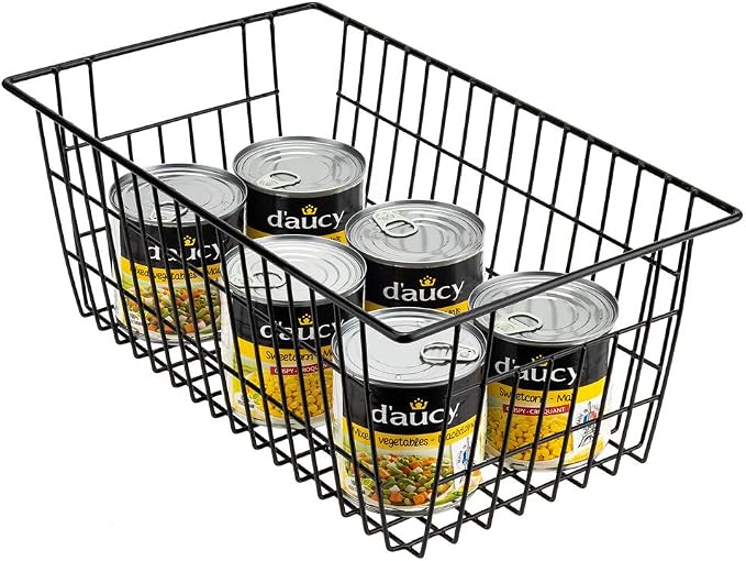 SANNO Wire Storage Baskets Freezer Baskets Farmhouse Organizer Storage Bins - Image 4