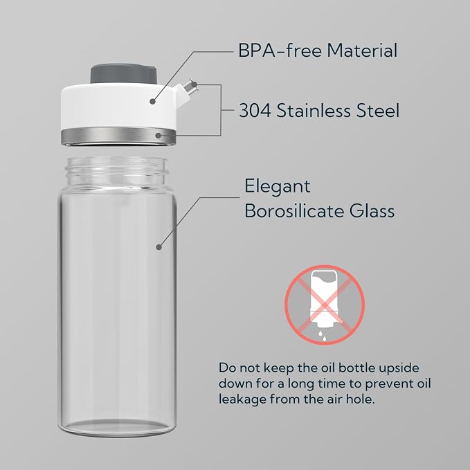 KITCHENDAO Precision Pour Glass Oil Dispenser 2-Piece Set - Image 6