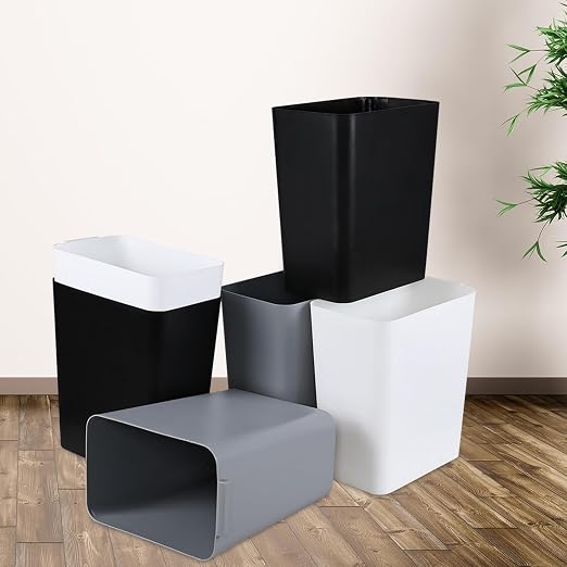 Zopnny 3-Pack 4.5 Gallon Plastic Small Trash Can Wastebasket, Slim Waste Basket - Image 7