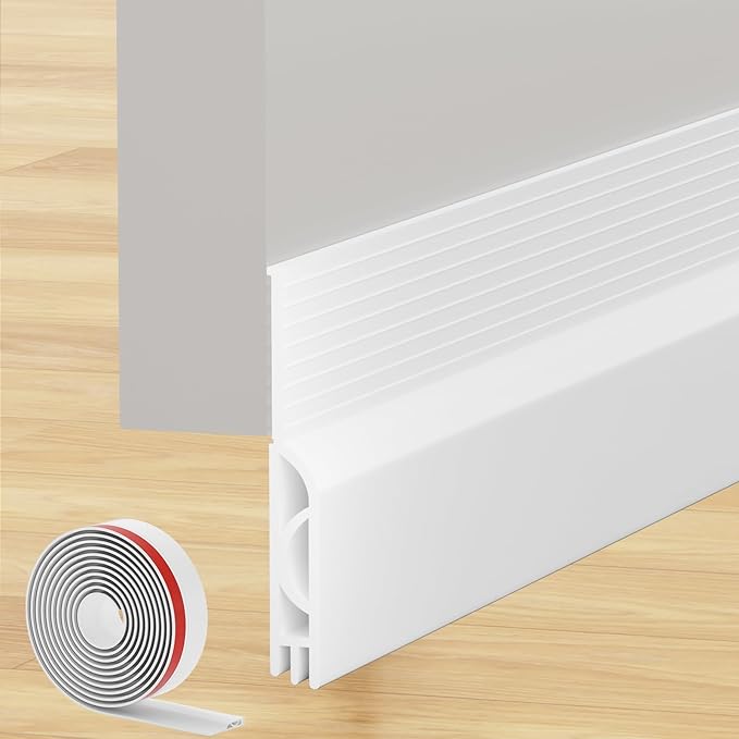 Under Door Draft Stopper, Self-Adhesive Door Sweep by Lumimoi