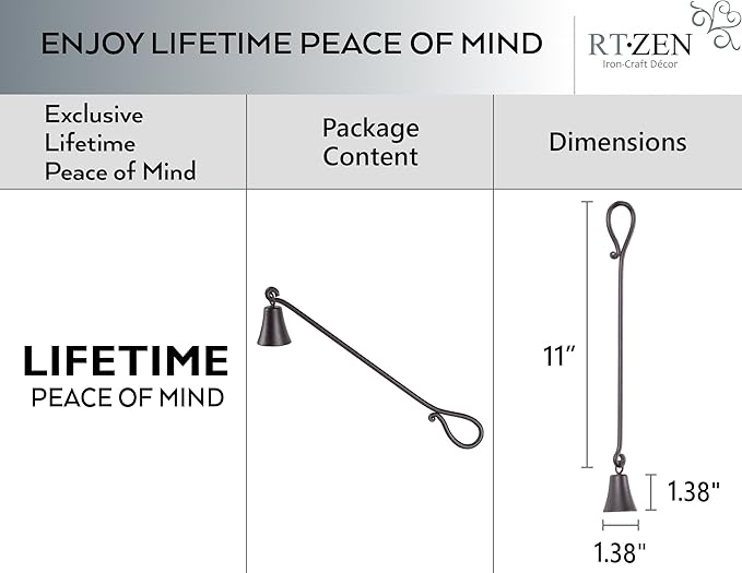 RTZEN Rustic Bell Candle Snuffer - Image 4