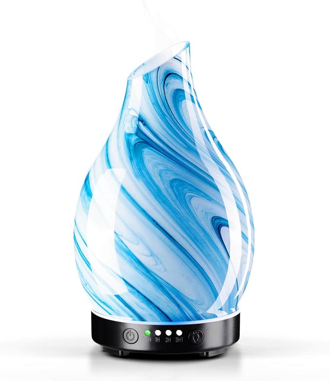 Porseme 150ml Essential Oil Diffuser Glass Color Changing Aroma Air Diffusers - Image 7