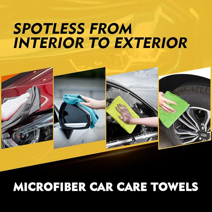 HOMEXCEL Microfiber Cleaning Cloth 6 Pack, 12.5 x 12.5 Inch Microfiber Towels - Image 5