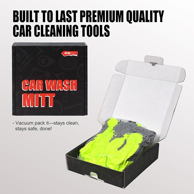 2-Pack Car Wash Mitt, Microfiber Scratch Free Auto Detailing Supplies - Image 8