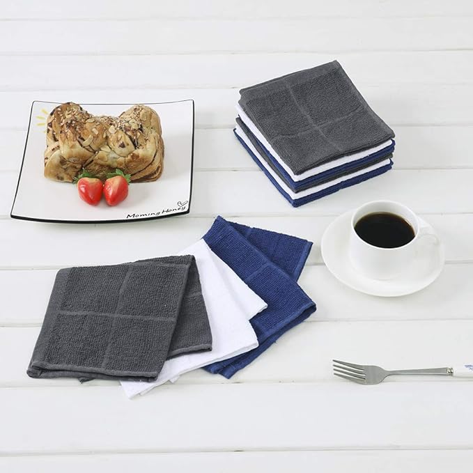 Glynniss Kitchen Dish Cloths Highly Absorbent Dish Rags 100% Cotton Wash Cloths - Image 3