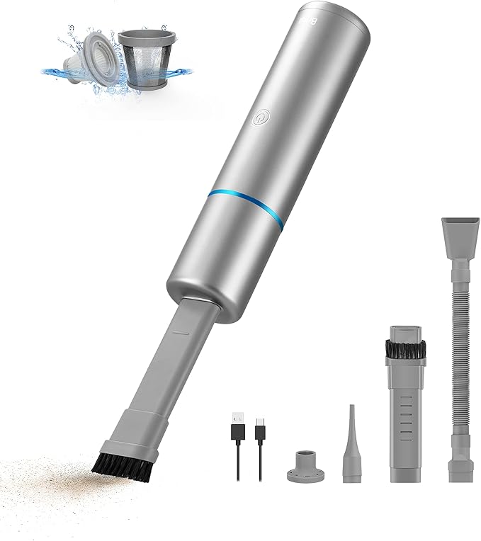 Brigii Crevice Vacuum, Handheld Vacuum & Air Duster & Hand Pump 3 in 1 by Brigii