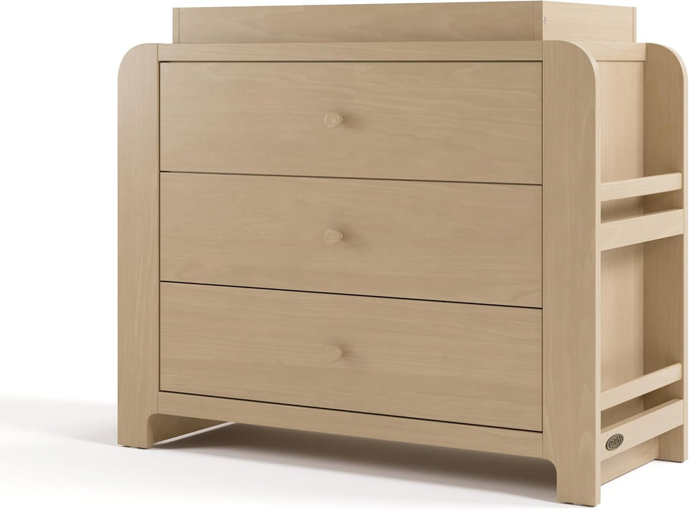 Graco Read-with-Me 3 Drawer Chest with Removable Changing Topper, Driftwood