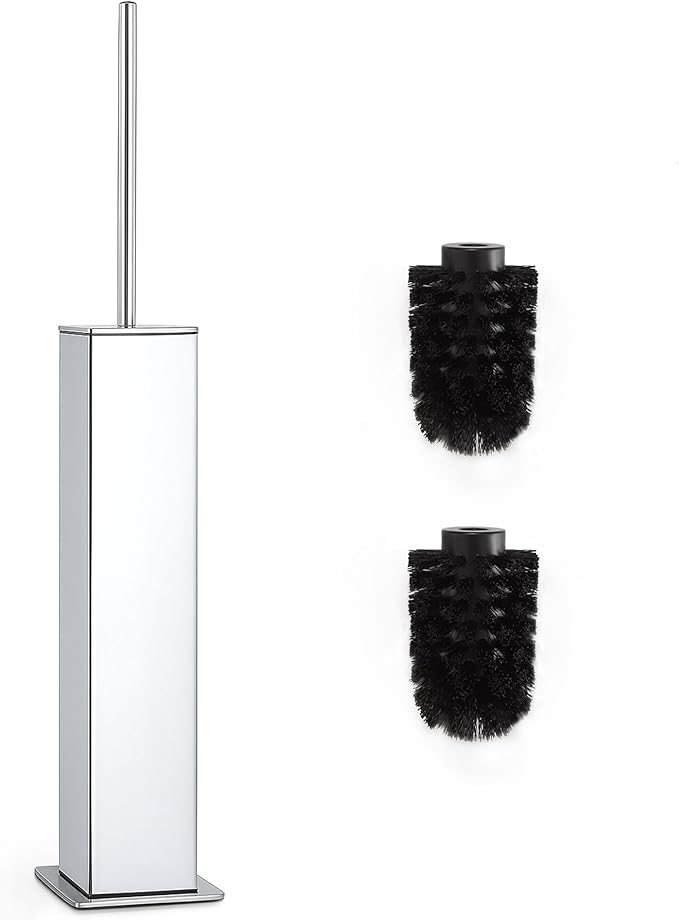 Chrome Toilet Brush and Holder, Toilet Bowl Brush by KLDKLD