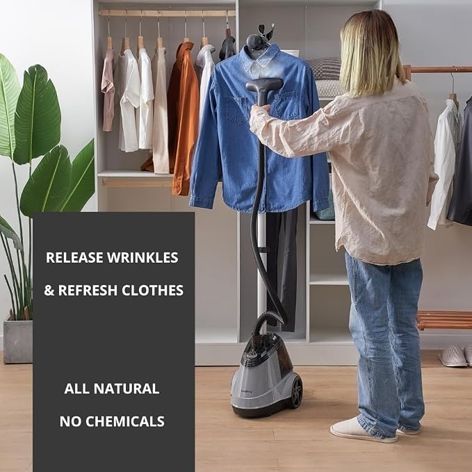 True & Tidy Heavy Duty Commercial Full Size Standing Garment Steamer - Image 3