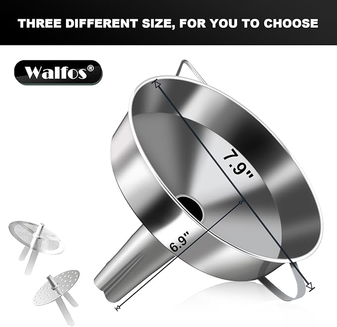 Walfos Extra Large Stainless Steel Funnel - Image 4