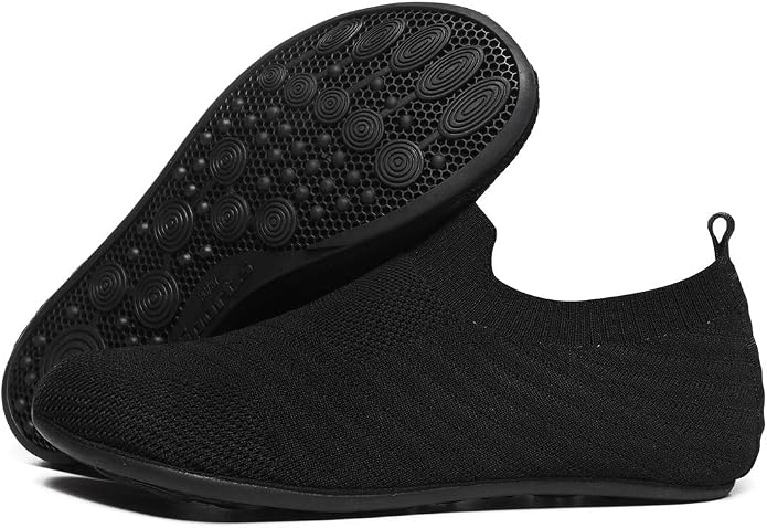 QZKDM Lightweight Slip on Grip Indoor House Slippers Barefoot Non Slip Home - Image 6