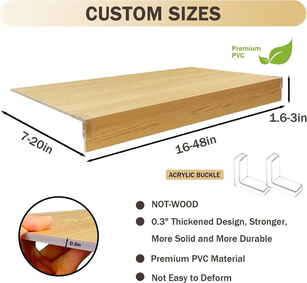5 Pcs Wire Shelf Covers for Pantry Kitchen Closet Bathroom Office, Moisture-R...