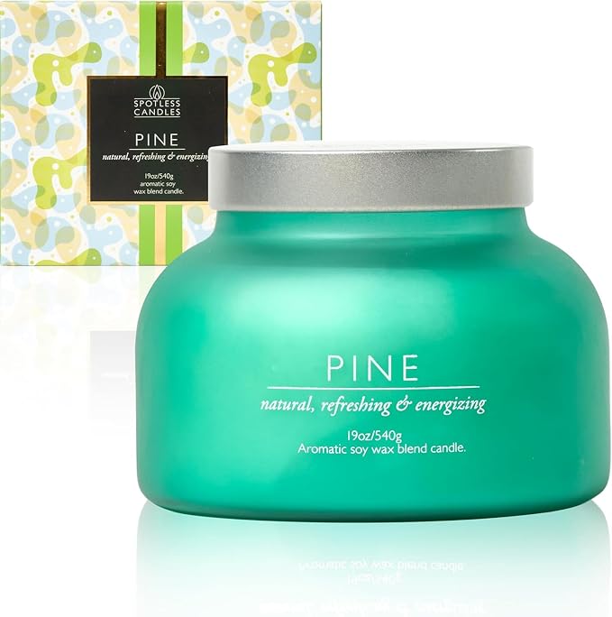 Pine Candle Large Volcano Jar -19oz 4"x5" Giant Candle by SpotlessLeopard