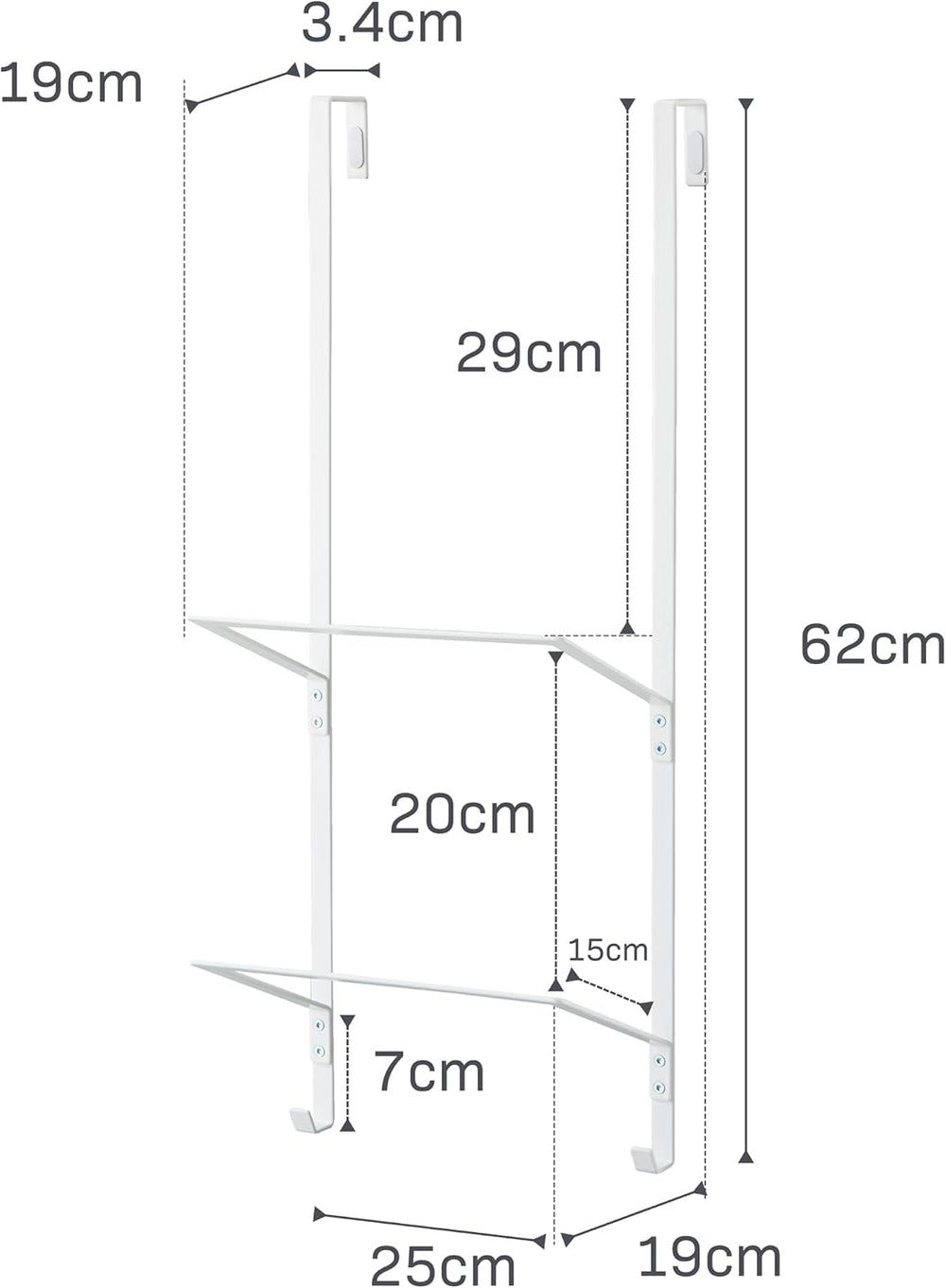 YAMAZAKI Home Tower Over-The-Door Yoga Mat Storage Hanger - 3-Tier Organizer ...