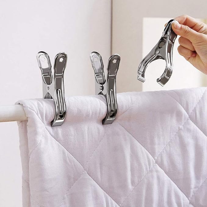 Outdoor Heavy Duty clothespins 10 Pack Large Stainless Steel Quilt Clips - Image 2