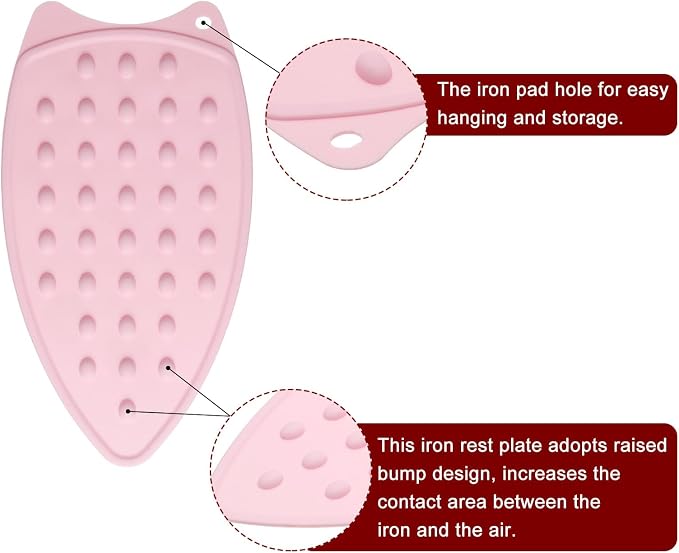 HARFINGTON Silicone Iron Rest Pad, Pale Pink - Image 4
