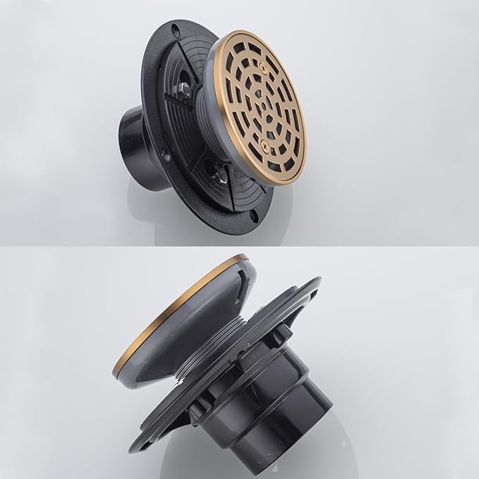 RANDOM Round Shower Drain SUS304 Stainless Steel Champagne Bronze Shower Drain - Image 8